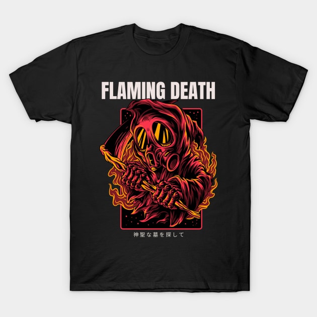 FLAMING DEATH T-Shirt by Milon store